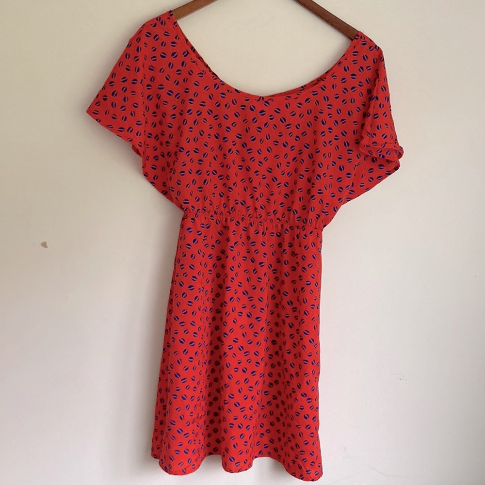 Kiwi| Red Print Dress Sz Medium